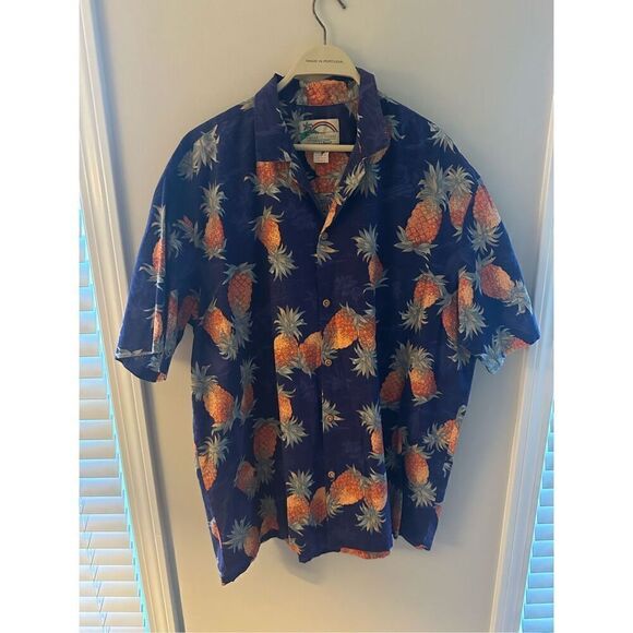 Rare Vintage Paradise Found for L.L.Bean Hawaiian Short Sleeve Button Down XL - Picture 1 of 5
